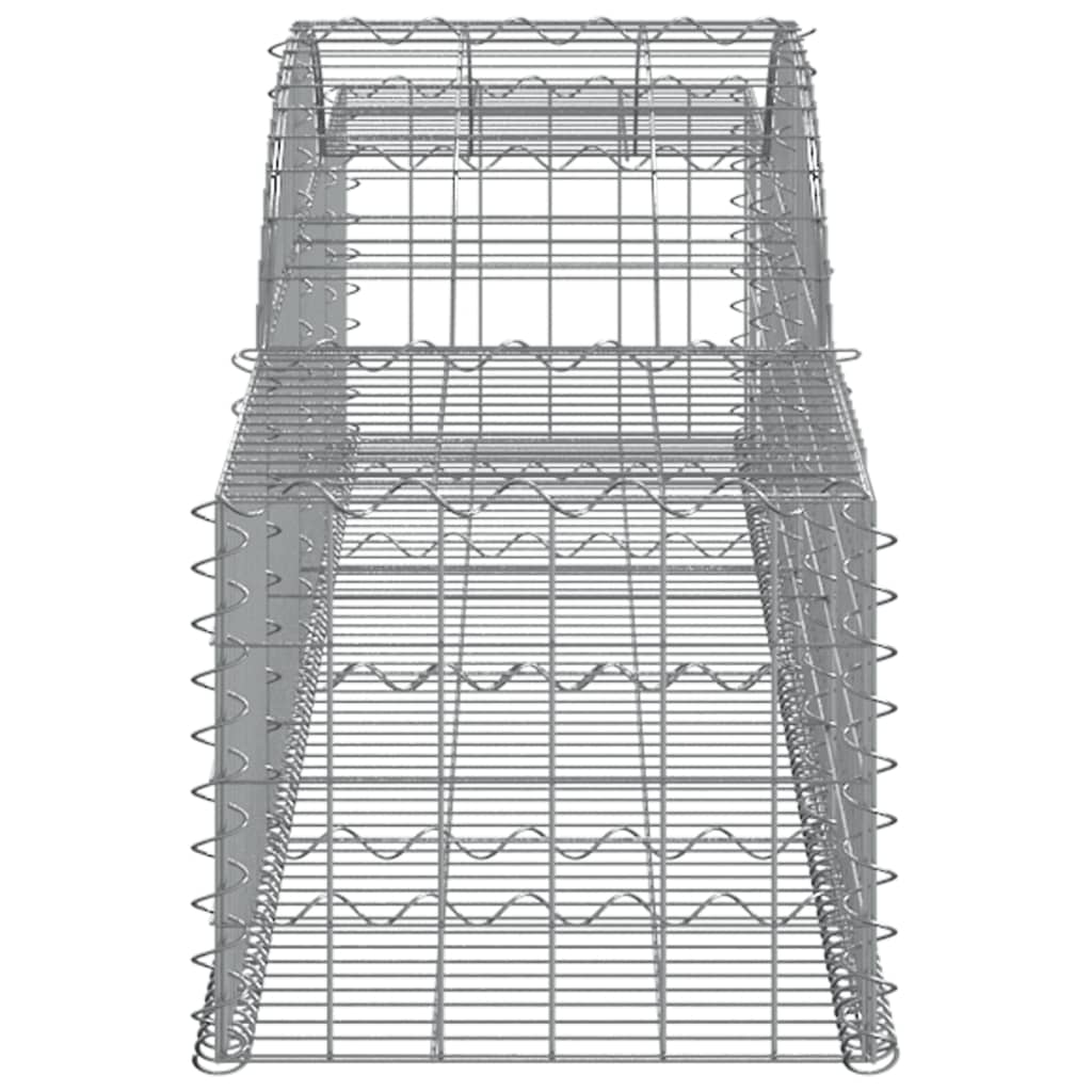 vidaXL Coșuri gabion arcuite, 10 buc., 300x50x40/60cm, fier galvanizat vidaXL Coșuri gabion arcuite, 10 buc., 300x50x40/60cm, fier galvanizat