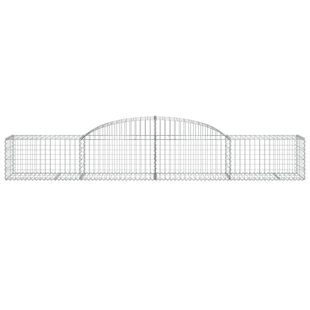 vidaXL Coșuri gabion arcuite, 25 buc., 300x50x40/60cm, fier galvanizat