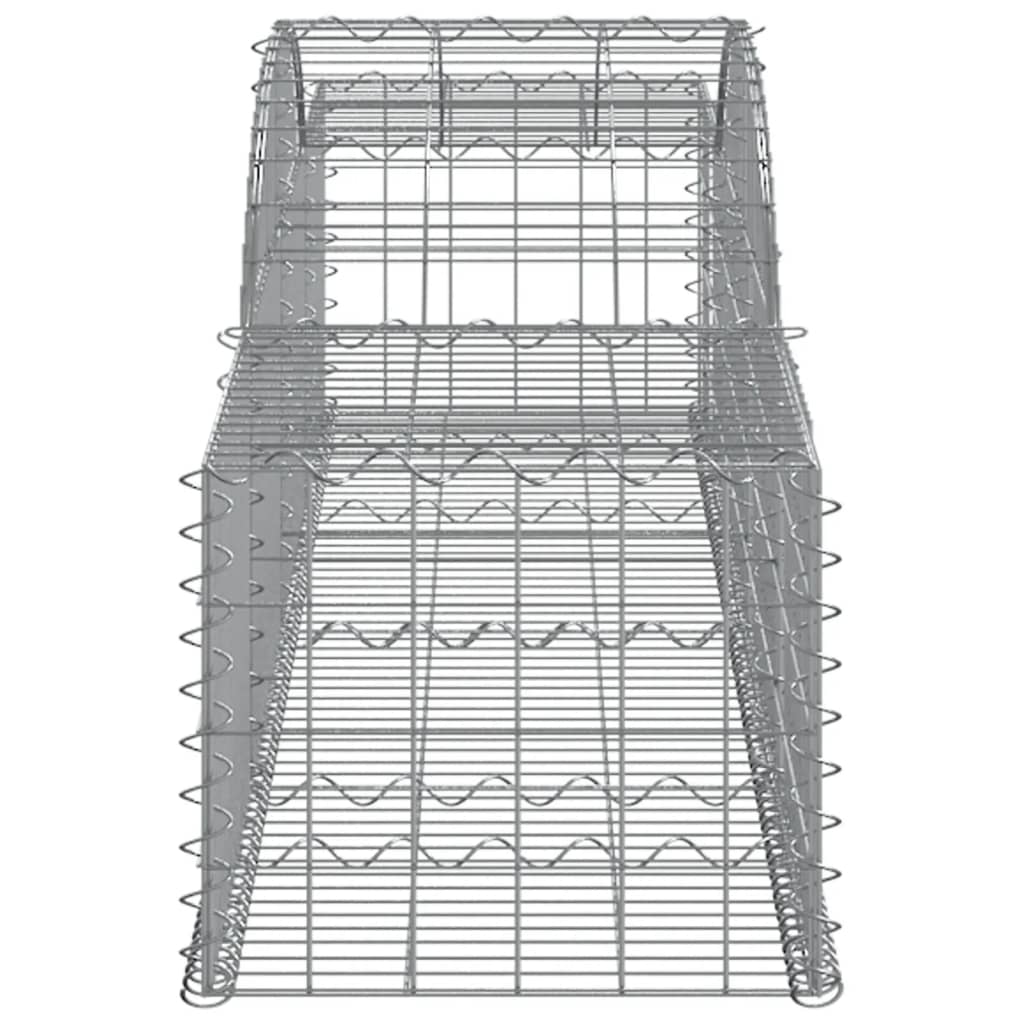 vidaXL Coșuri gabion arcuite, 30 buc., 300x50x40/60cm, fier galvanizat