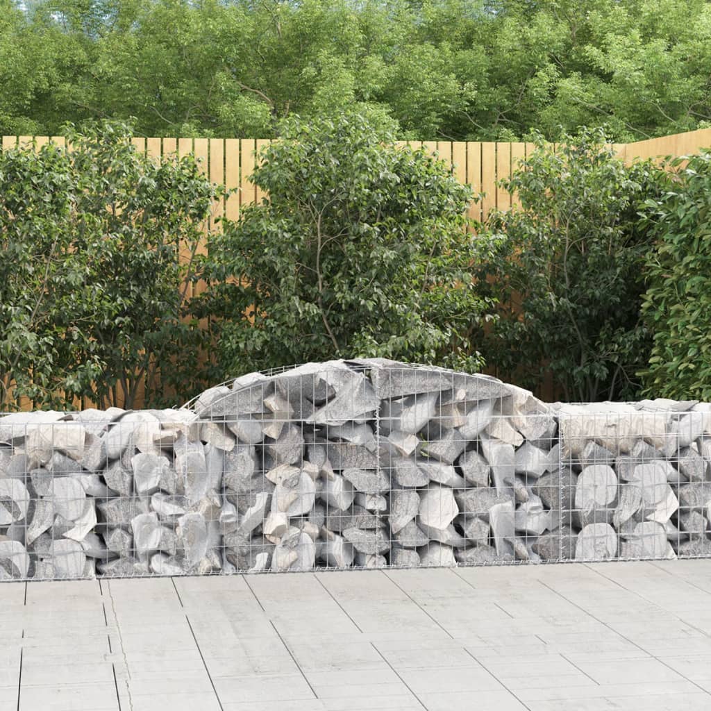 vidaXL Coșuri gabion arcuite 10 buc, 300x50x60/80 cm, fier galvanizat vidaXL Coșuri gabion arcuite 10 buc, 300x50x60/80 cm, fier galvanizat
