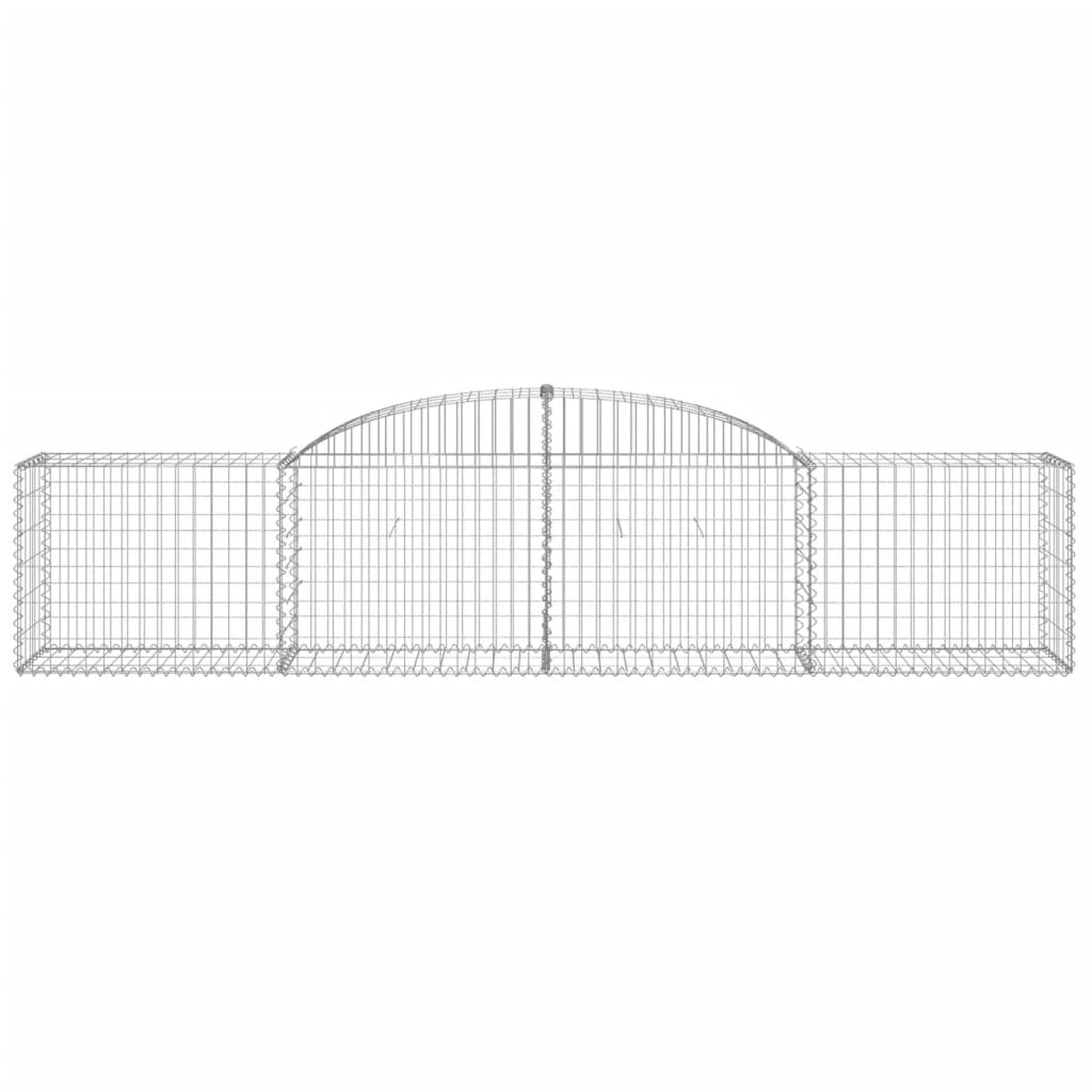 vidaXL Coșuri gabion arcuite 15 buc, 300x50x60/80 cm, fier galvanizat vidaXL Coșuri gabion arcuite 15 buc, 300x50x60/80 cm, fier galvanizat