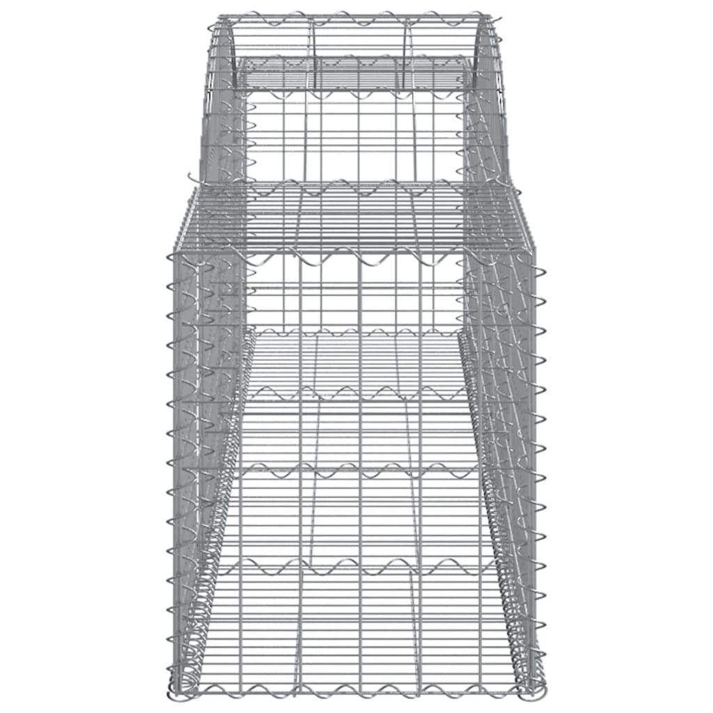 vidaXL Coșuri gabion arcuite 15 buc, 300x50x60/80 cm, fier galvanizat vidaXL Coșuri gabion arcuite 15 buc, 300x50x60/80 cm, fier galvanizat