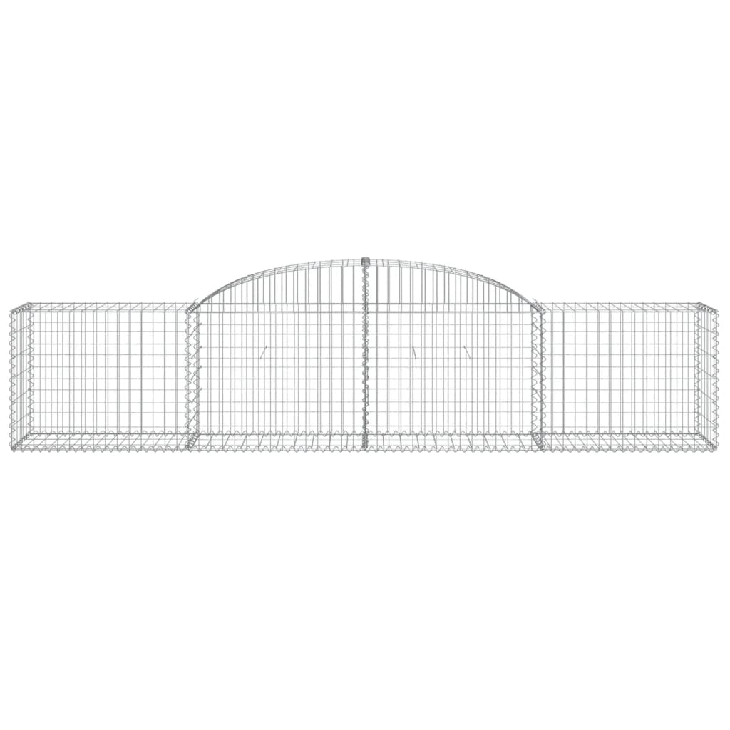 vidaXL Coșuri gabion arcuite 20 buc, 300x50x60/80 cm, fier galvanizat