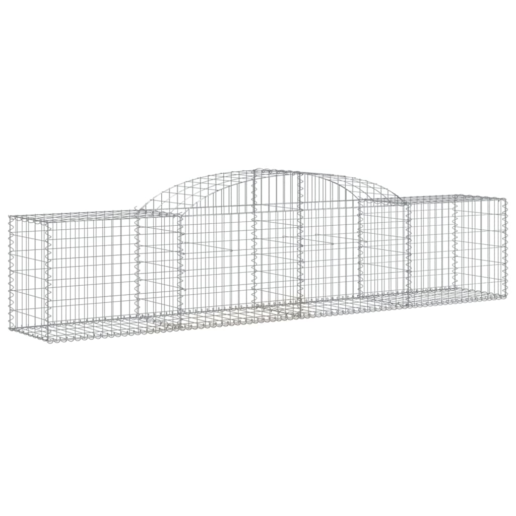 vidaXL Coșuri gabion arcuite 25 buc, 300x50x60/80 cm, fier galvanizat