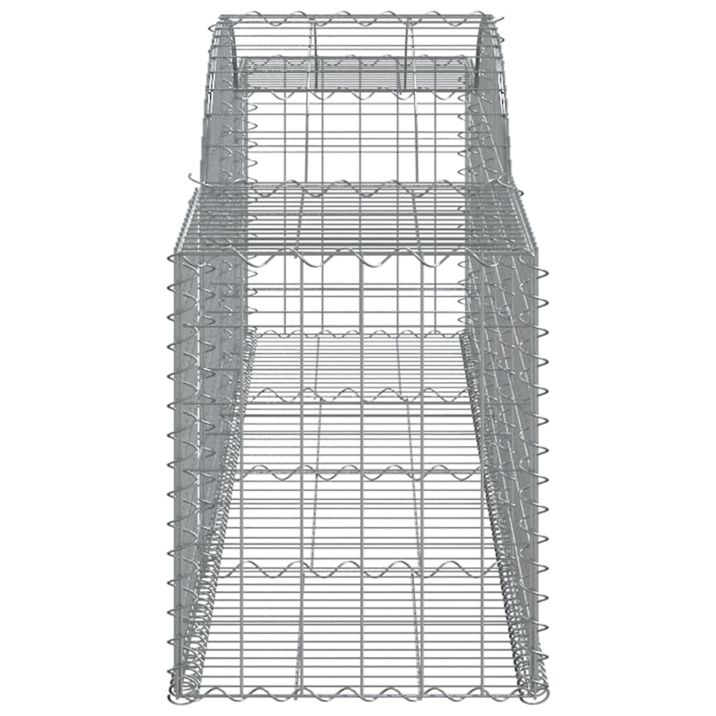 vidaXL Coșuri gabion arcuite 25 buc, 300x50x60/80 cm, fier galvanizat