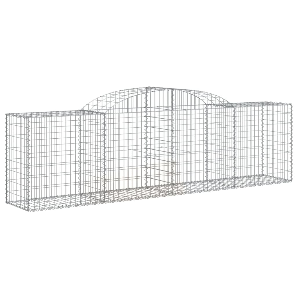 vidaXL Coșuri gabion arcuite 10 buc, 300x50x80/100 cm, fier galvanizat