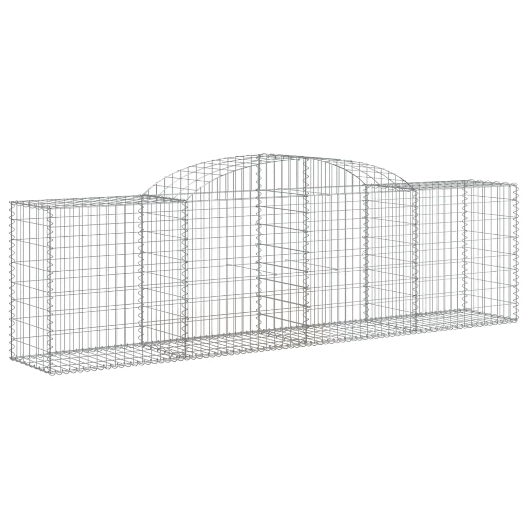 vidaXL Coșuri gabion arcuite 17 buc, 300x50x80/100 cm, fier galvanizat vidaXL Coșuri gabion arcuite 17 buc, 300x50x80/100 cm, fier galvanizat