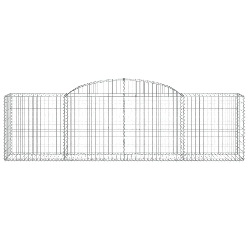 vidaXL Coșuri gabion arcuite 17 buc, 300x50x80/100 cm, fier galvanizat vidaXL Coșuri gabion arcuite 17 buc, 300x50x80/100 cm, fier galvanizat