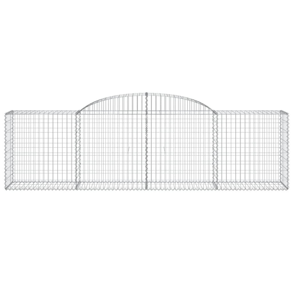 vidaXL Coșuri gabion arcuite 20 buc, 300x50x80/100 cm, fier galvanizat