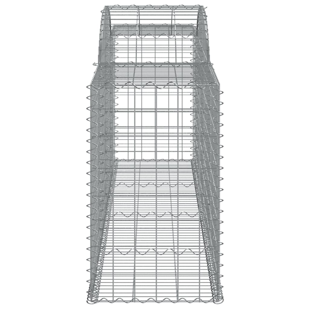 vidaXL Coșuri gabion arcuite 20 buc, 300x50x80/100 cm, fier galvanizat