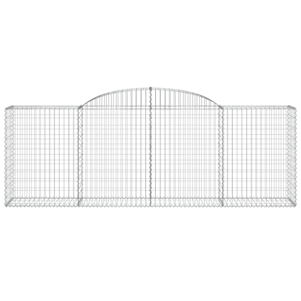 vidaXL Coșuri gabion arcuite 4 buc, 300x50x100/120 cm fier galvanizat vidaXL Coșuri gabion arcuite 4 buc, 300x50x100/120 cm fier galvanizat