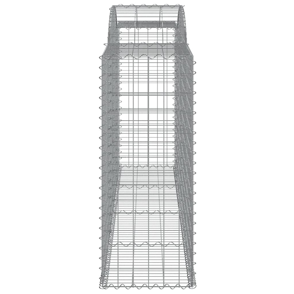 vidaXL Coșuri gabion arcuite 2 buc. 300x50x120/140 cm, fier galvanizat