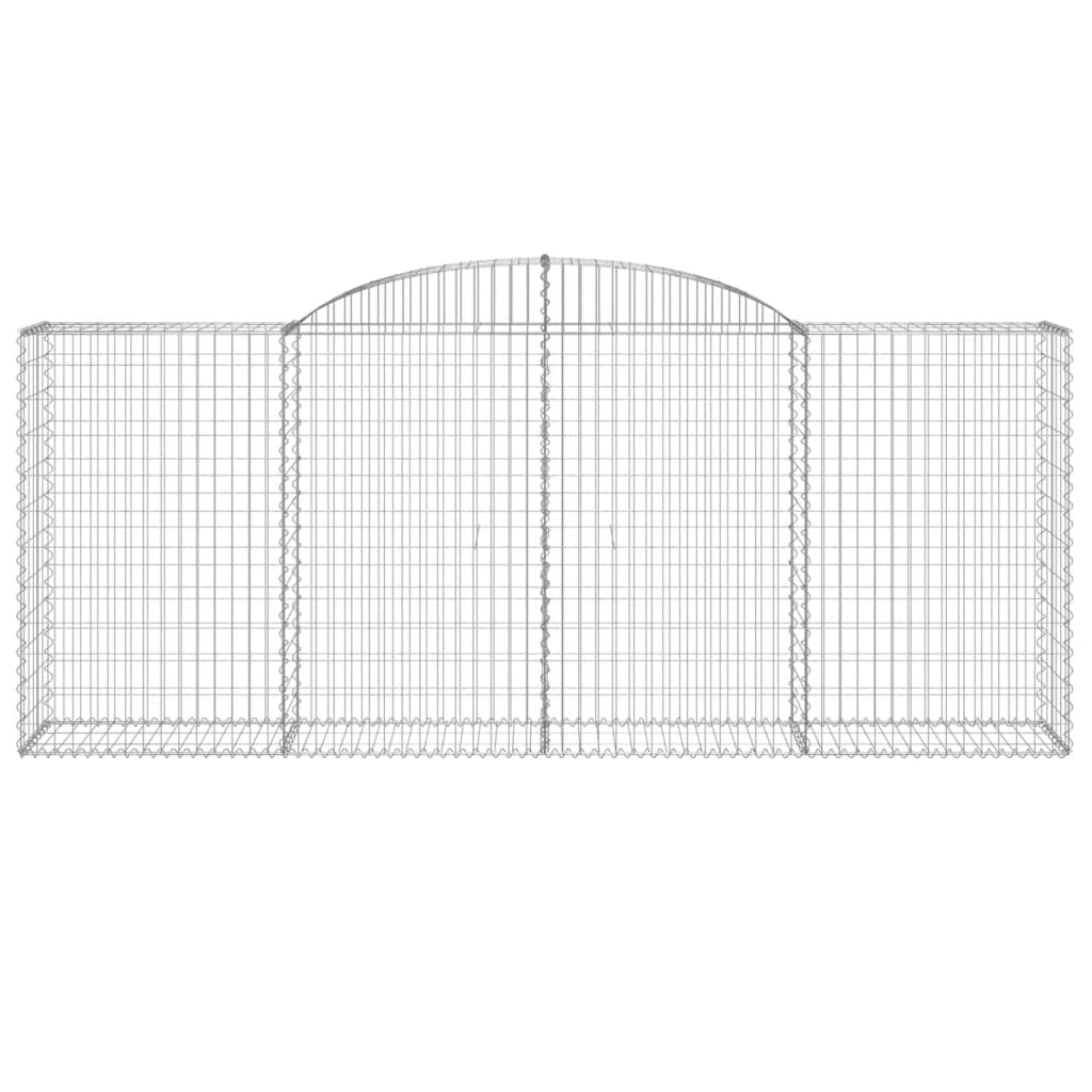 vidaXL Coșuri gabion arcuite 8 buc. 300x50x120/140 cm, fier galvanizat