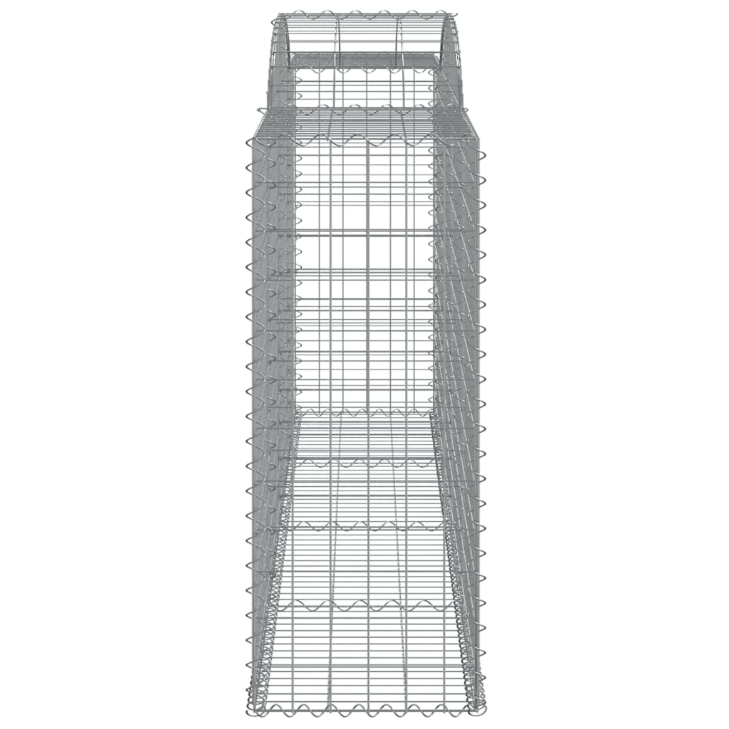 vidaXL Coșuri gabion arcuite 8 buc. 300x50x120/140 cm, fier galvanizat