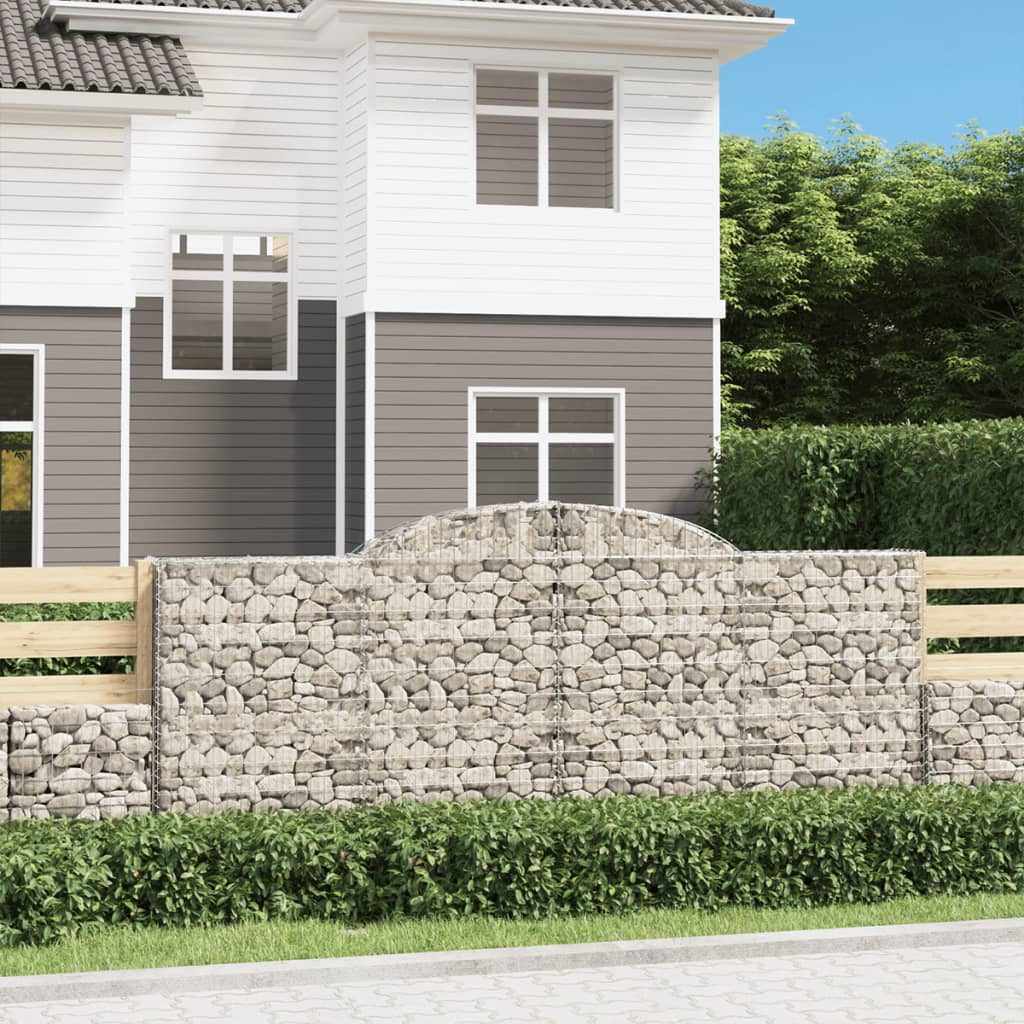 vidaXL Coșuri gabion arcuite 12 buc. 300x50x120/140 cm fier galvanizat vidaXL Coșuri gabion arcuite 12 buc. 300x50x120/140 cm fier galvanizat