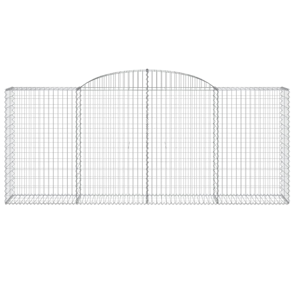 vidaXL Coșuri gabion arcuite 15 buc. 300x50x120/140 cm fier galvanizat