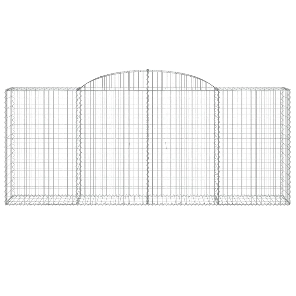 vidaXL Coșuri gabion arcuite 17 buc. 300x50x120/140 cm fier galvanizat vidaXL Coșuri gabion arcuite 17 buc. 300x50x120/140 cm fier galvanizat
