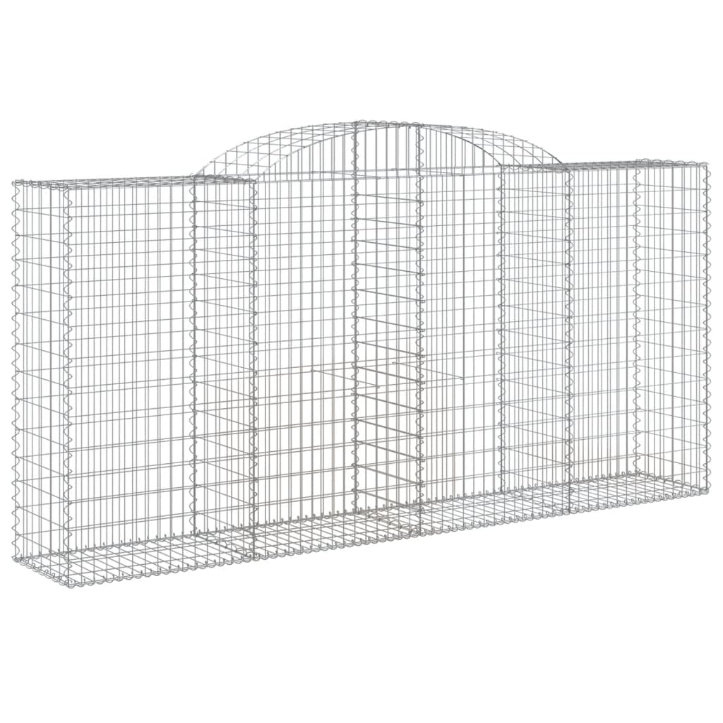 vidaXL Coșuri gabion arcuite 7 buc, 300x50x140/160cm, fier galvanizat vidaXL Coșuri gabion arcuite 7 buc, 300x50x140/160cm, fier galvanizat