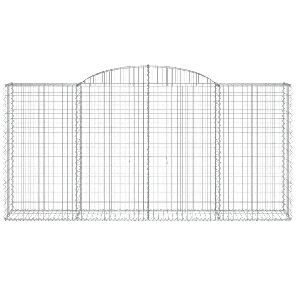 vidaXL Coșuri gabion arcuite 10 buc, 300x50x140/160cm, fier galvanizat