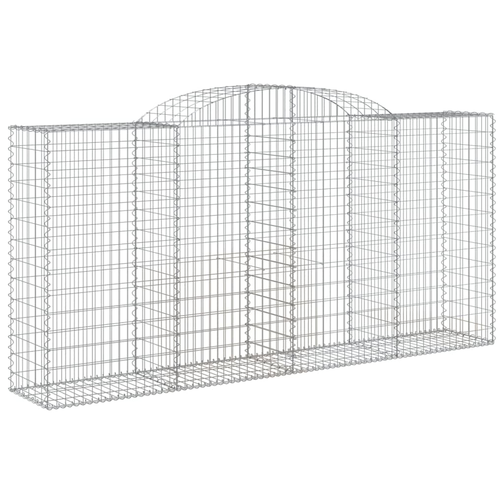 vidaXL Coșuri gabion arcuite 13 buc, 300x50x140/160cm, fier galvanizat vidaXL Coșuri gabion arcuite 13 buc, 300x50x140/160cm, fier galvanizat