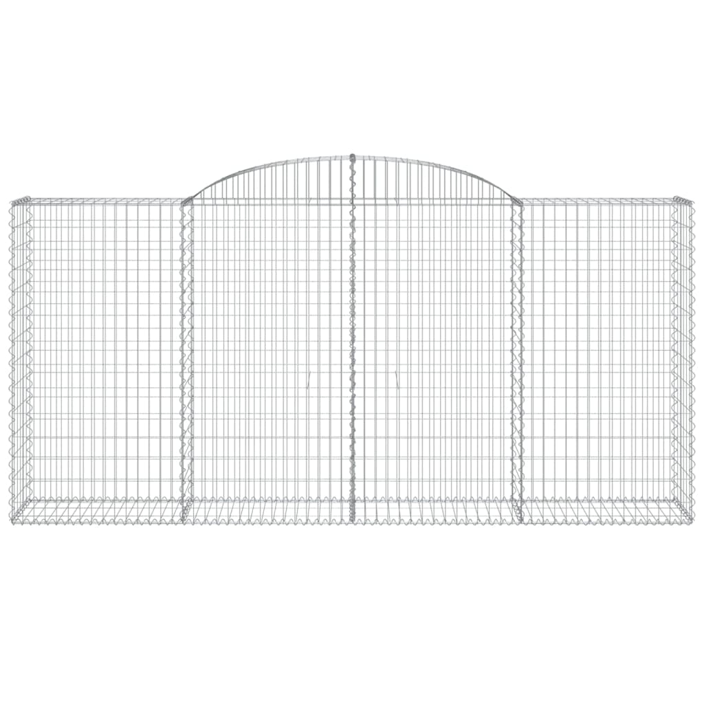 vidaXL Coșuri gabion arcuite 17 buc, 300x50x140/160cm, fier galvanizat vidaXL Coșuri gabion arcuite 17 buc, 300x50x140/160cm, fier galvanizat