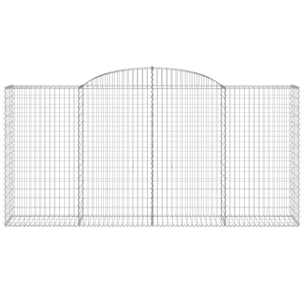 vidaXL Coșuri gabion arcuite 25 buc, 300x50x140/160cm, fier galvanizat