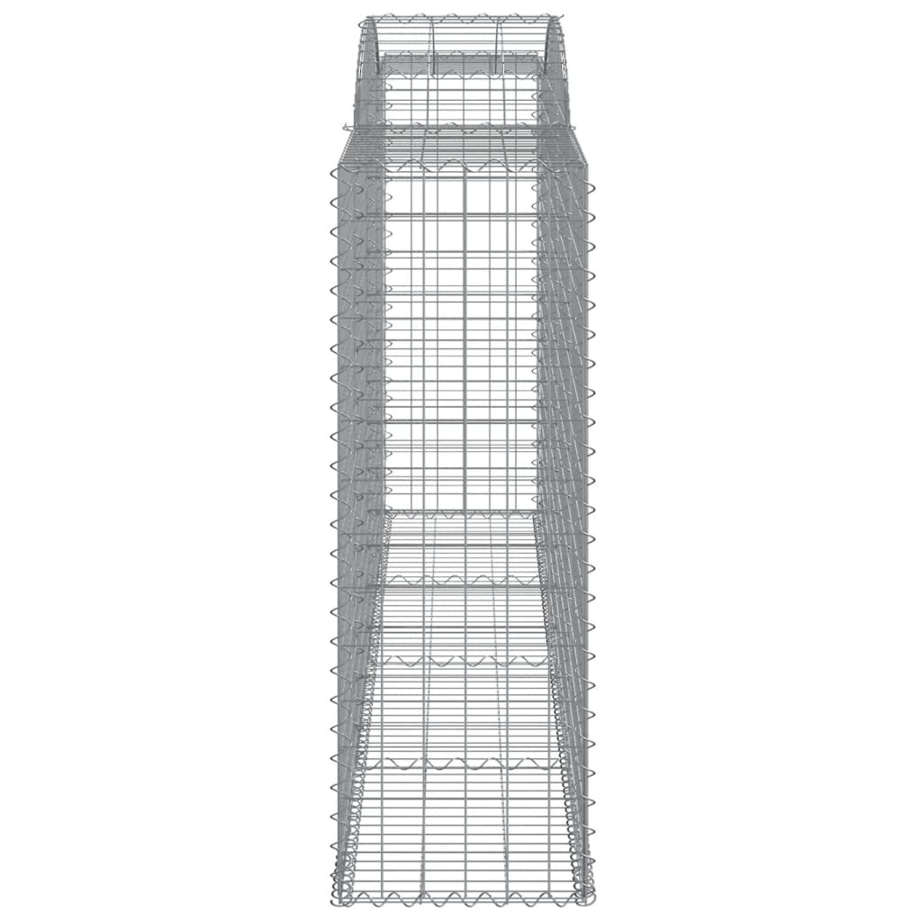 vidaXL Coșuri gabion arcuite 25 buc, 300x50x140/160cm, fier galvanizat