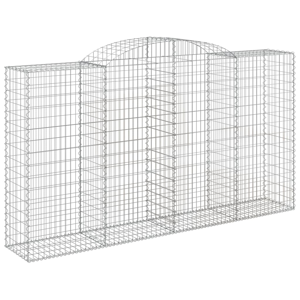 vidaXL Coșuri gabion arcuite 5 buc, 300x50x160/180 cm, fier galvanizat
