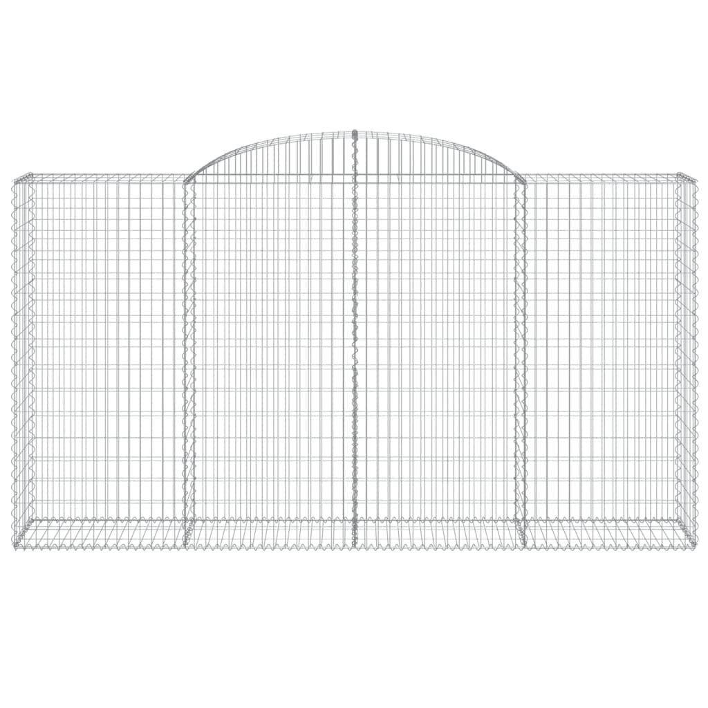 vidaXL Coșuri gabion arcuite 5 buc, 300x50x160/180 cm, fier galvanizat