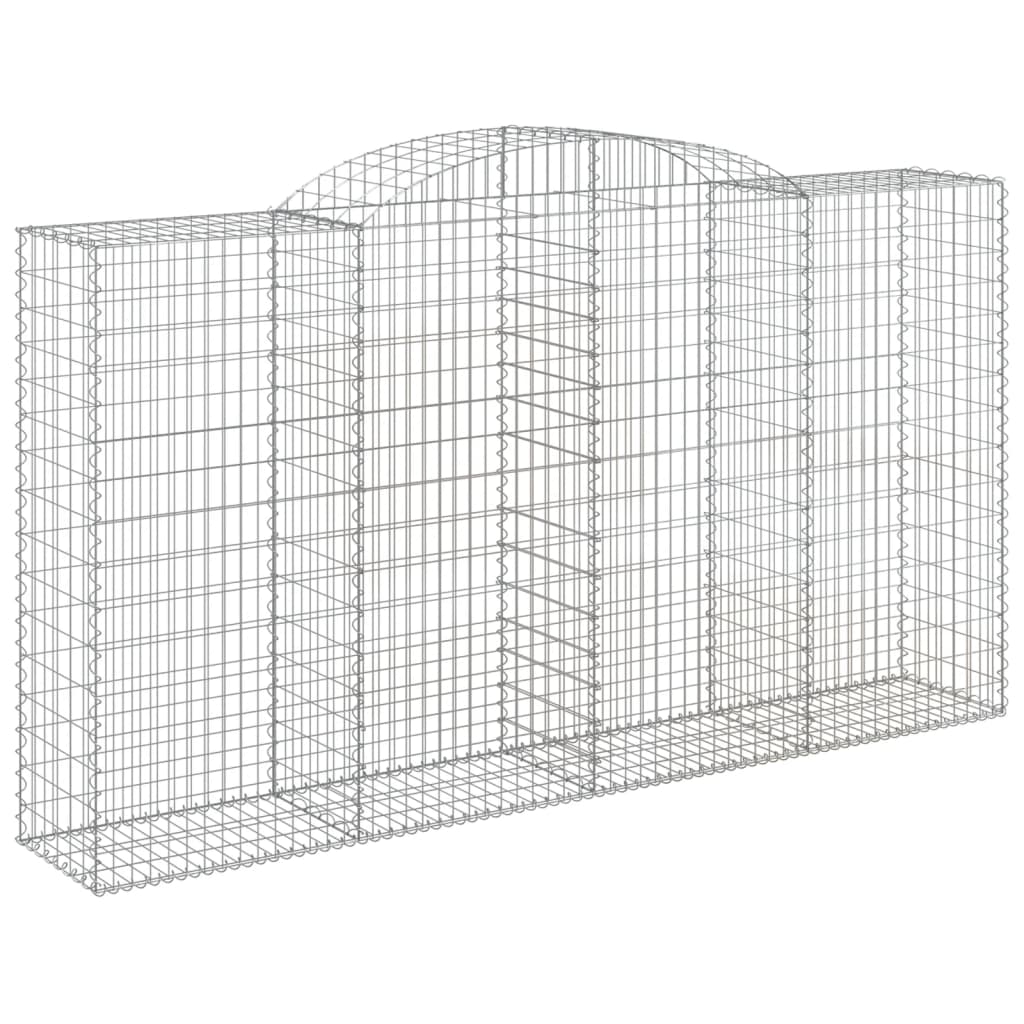 vidaXL Coșuri gabion arcuite 12 buc, 300x50x160/180cm, fier galvanizat