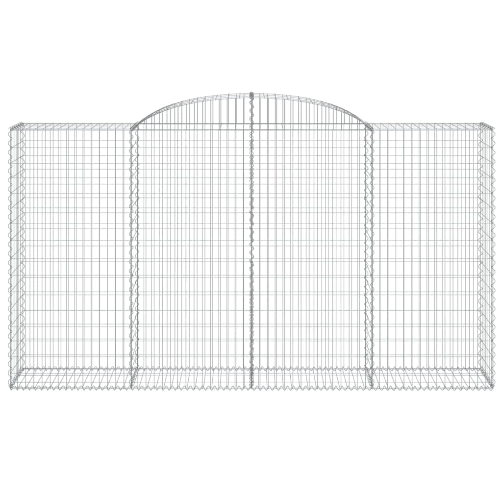 vidaXL Coșuri gabion arcuite 25 buc, 300x50x160/180cm, fier galvanizat