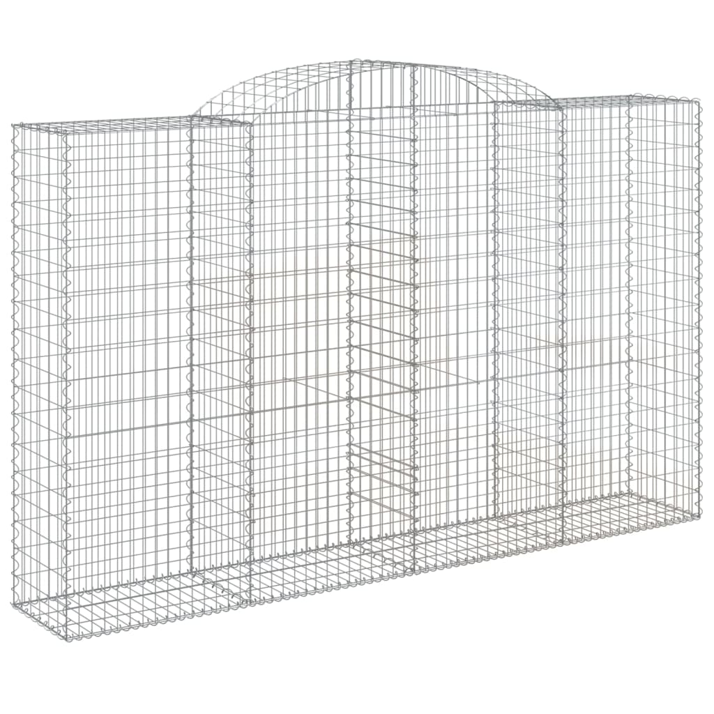 vidaXL Coșuri gabion arcuite 10 buc, 300x50x180/200 cm fier galvanizat vidaXL Coșuri gabion arcuite 10 buc, 300x50x180/200 cm fier galvanizat