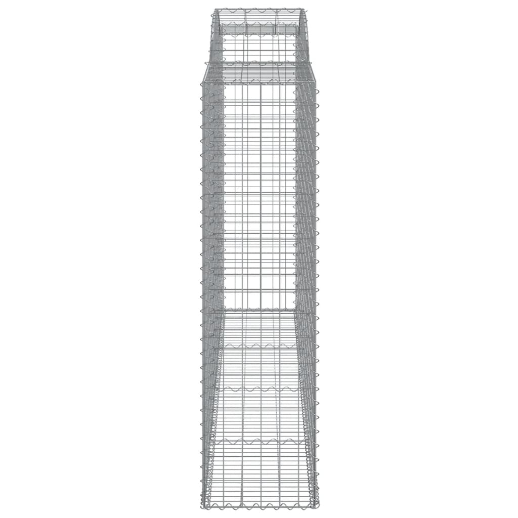 vidaXL Coșuri gabion arcuite 13 buc, 300x50x180/200 cm fier galvanizat