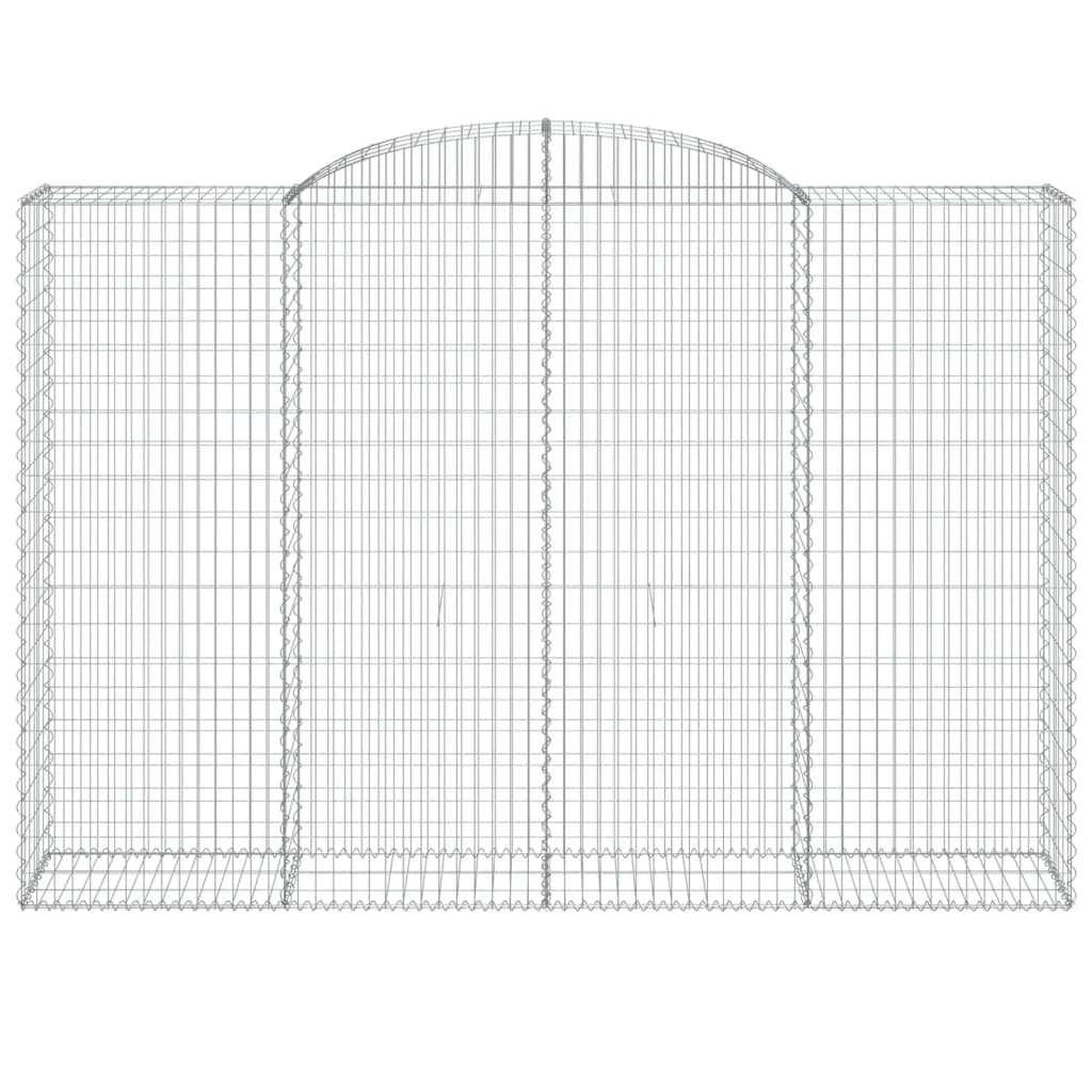 vidaXL Coșuri gabion arcuite 5 buc. 300x50x200/220 cm, fier galvanizat