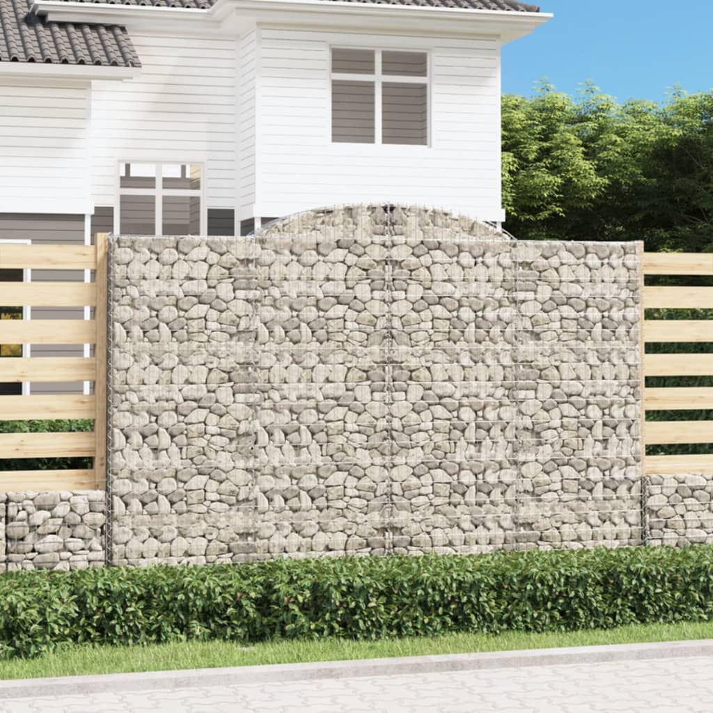 vidaXL Coșuri gabion arcuite 10 buc. 300x50x200/220 cm fier galvanizat vidaXL Coșuri gabion arcuite 10 buc. 300x50x200/220 cm fier galvanizat