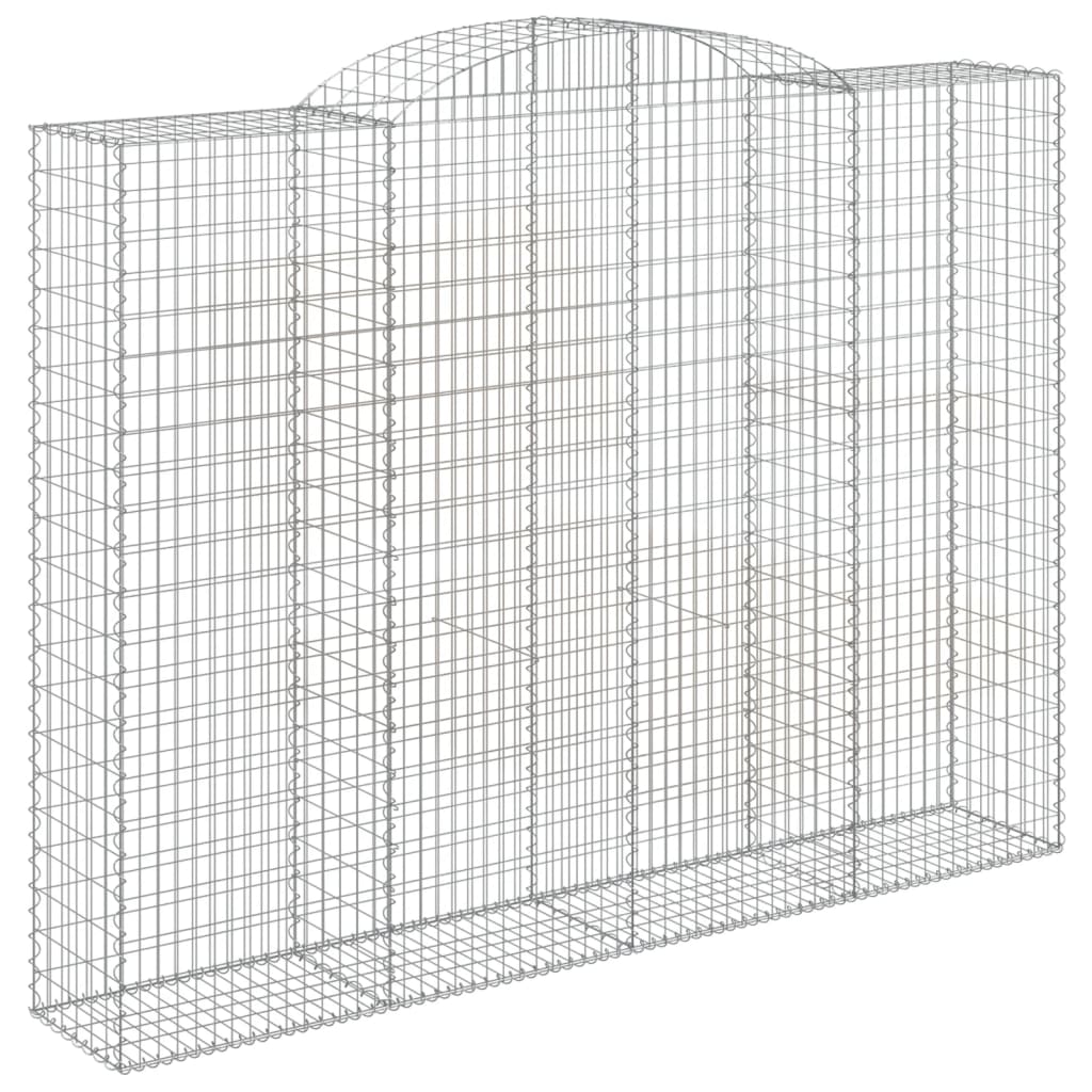 vidaXL Coșuri gabion arcuite, 2 buc, 300x50x220/240cm, fier galvanizat