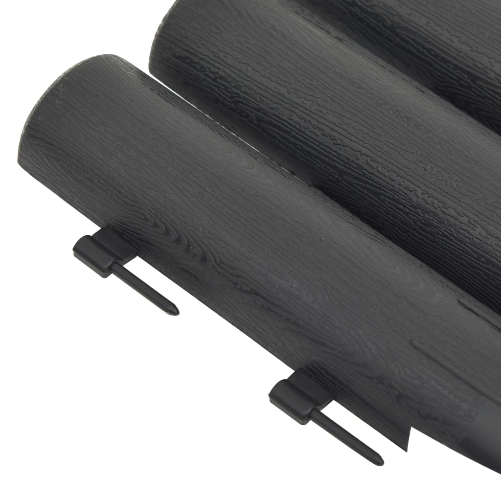 vidaXL Borduri de gazon, 36 buc., antracit, 10 m, PP vidaXL Borduri de gazon, 36 buc., antracit, 10 m, PP
