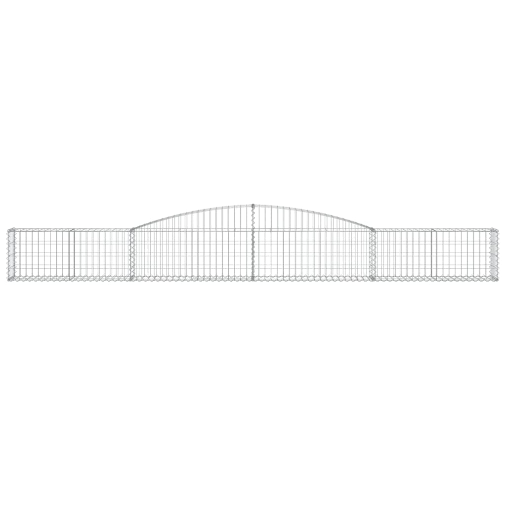 vidaXL Coșuri gabion arcuite 3 buc, 400x30x40/60 cm, fier galvanizat