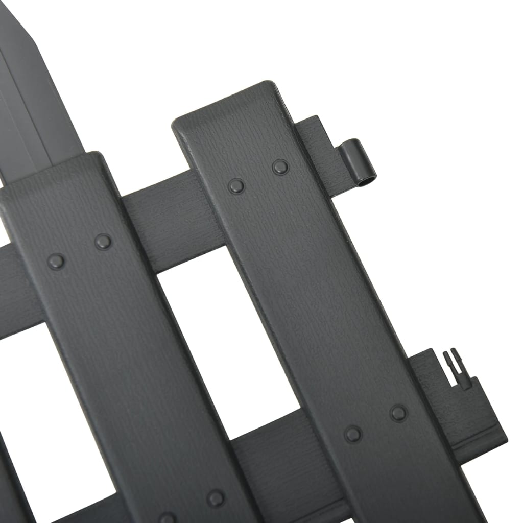 vidaXL Borduri de gazon, 25 buc., antracit, 10 m, PP vidaXL Borduri de gazon, 25 buc., antracit, 10 m, PP