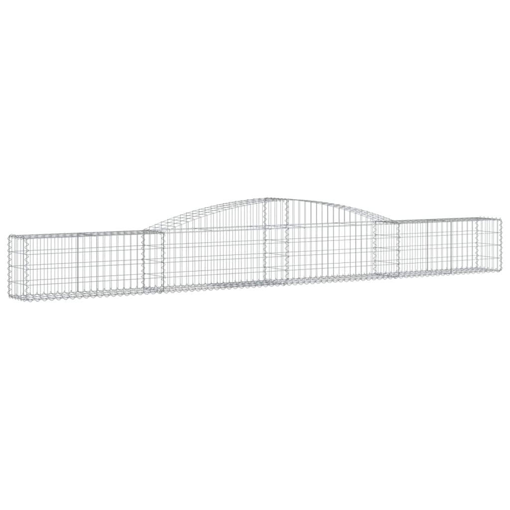 vidaXL Coșuri gabion arcuite 10 buc, 400x30x40/60 cm, fier galvanizat vidaXL Coșuri gabion arcuite 10 buc, 400x30x40/60 cm, fier galvanizat