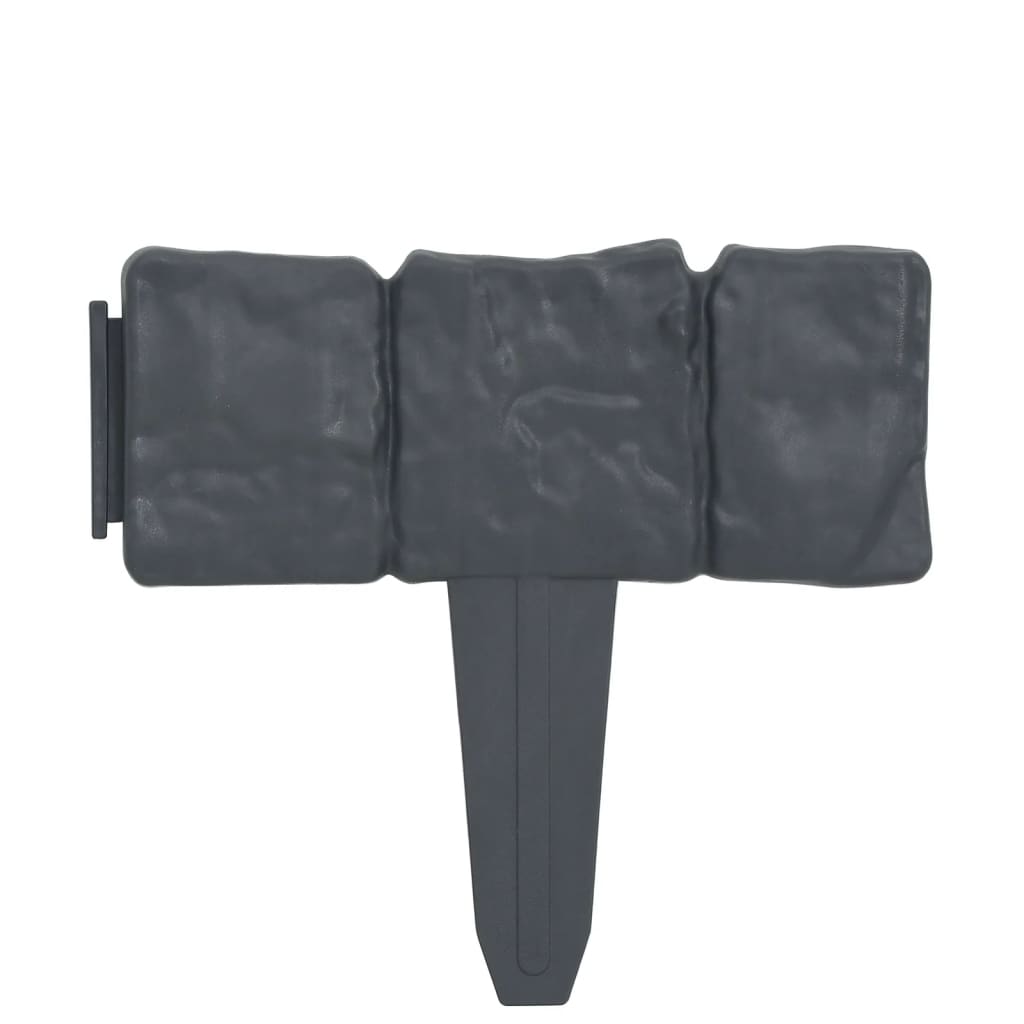 vidaXL Gard de gazon, 41 buc., 10 m, plastic, aspect piatră vidaXL Gard de gazon, 41 buc., 10 m, plastic, aspect piatră