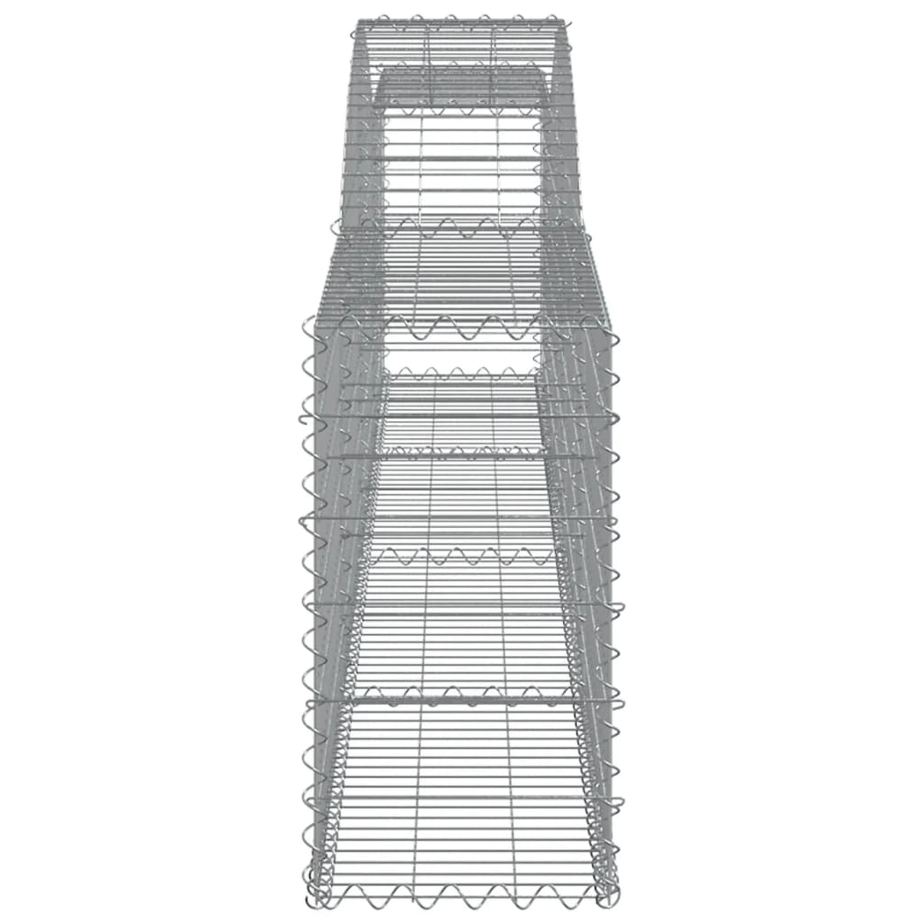 vidaXL Coșuri gabion arcuite 2 buc, 400x30x60/80 cm, fier galvanizat vidaXL Coșuri gabion arcuite 2 buc, 400x30x60/80 cm, fier galvanizat