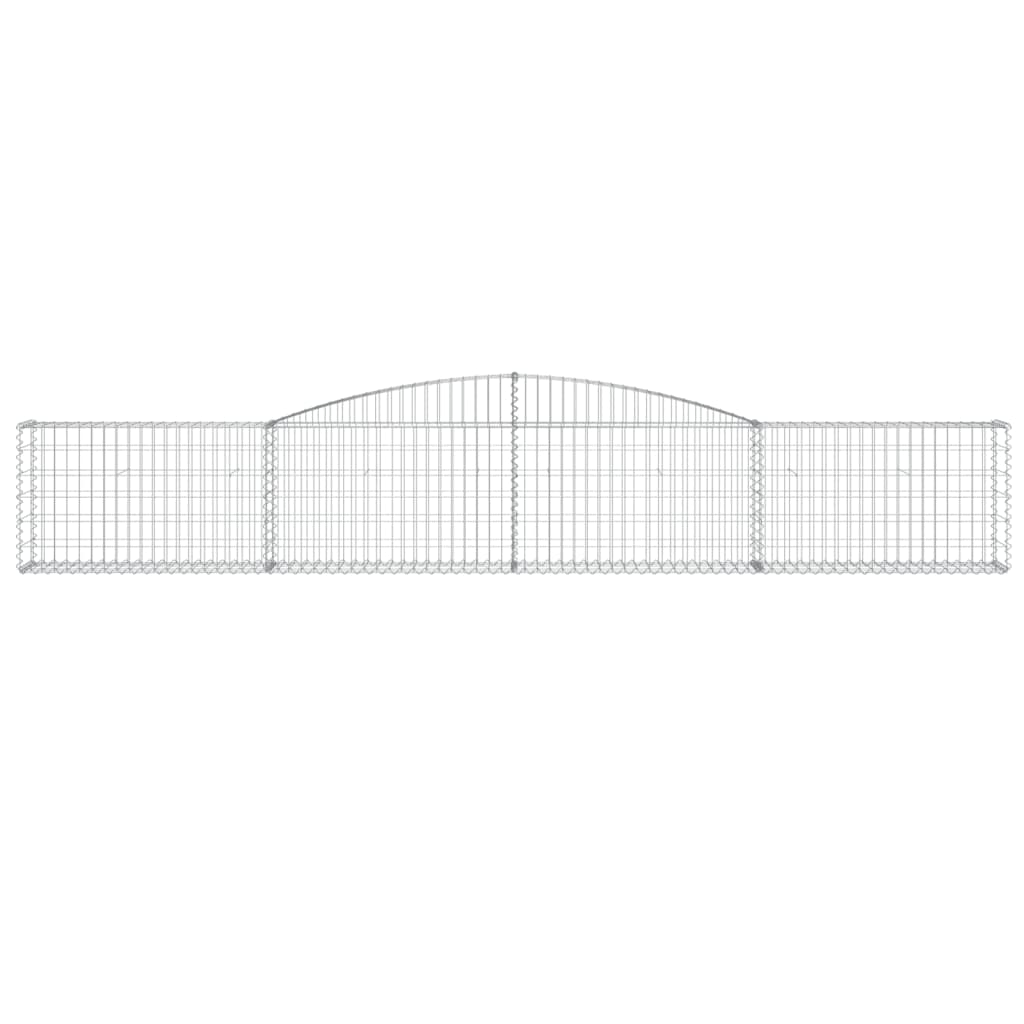 vidaXL Coșuri gabion arcuite 7 buc, 400x30x60/80 cm, fier galvanizat vidaXL Coșuri gabion arcuite 7 buc, 400x30x60/80 cm, fier galvanizat