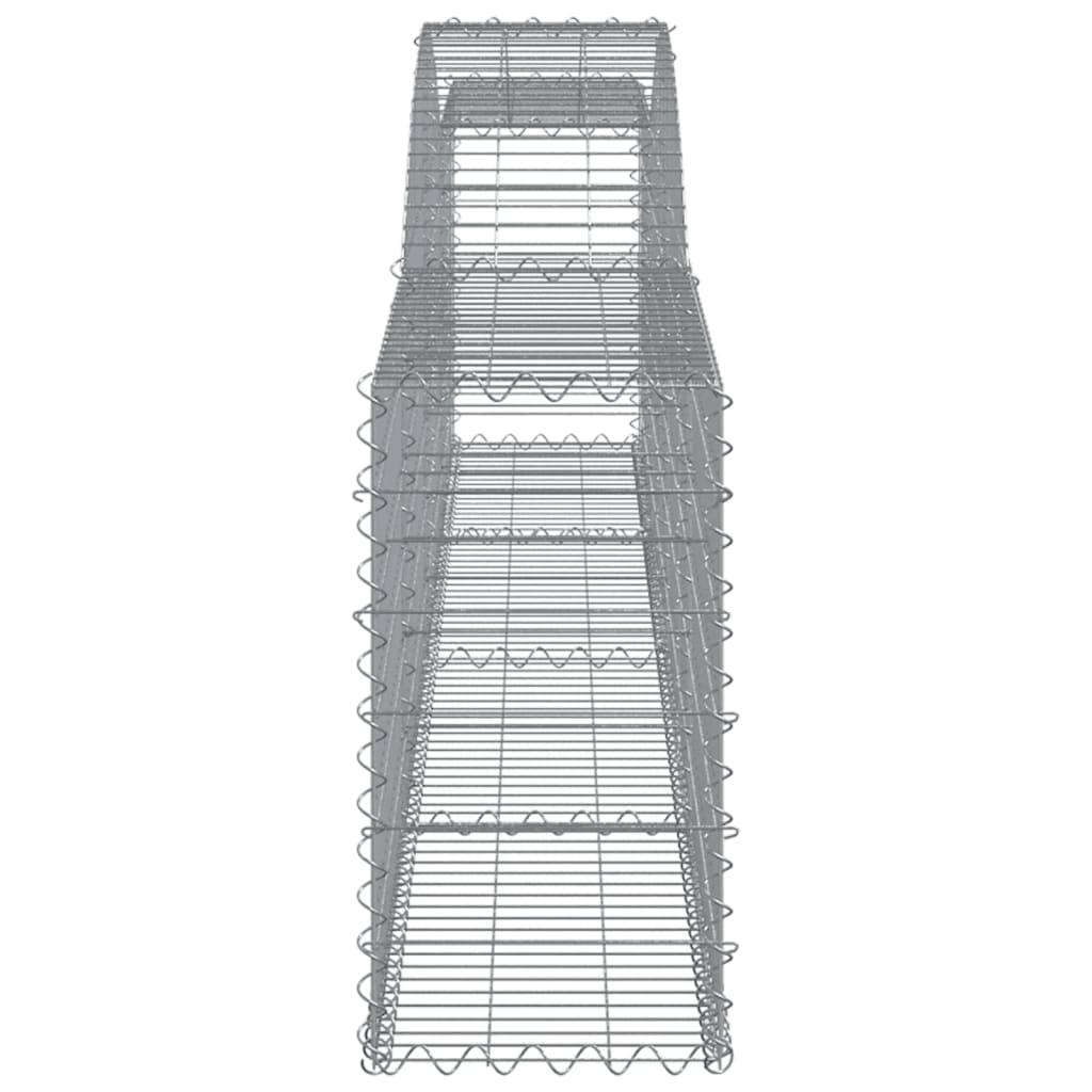 vidaXL Coșuri gabion arcuite 7 buc, 400x30x60/80 cm, fier galvanizat vidaXL Coșuri gabion arcuite 7 buc, 400x30x60/80 cm, fier galvanizat