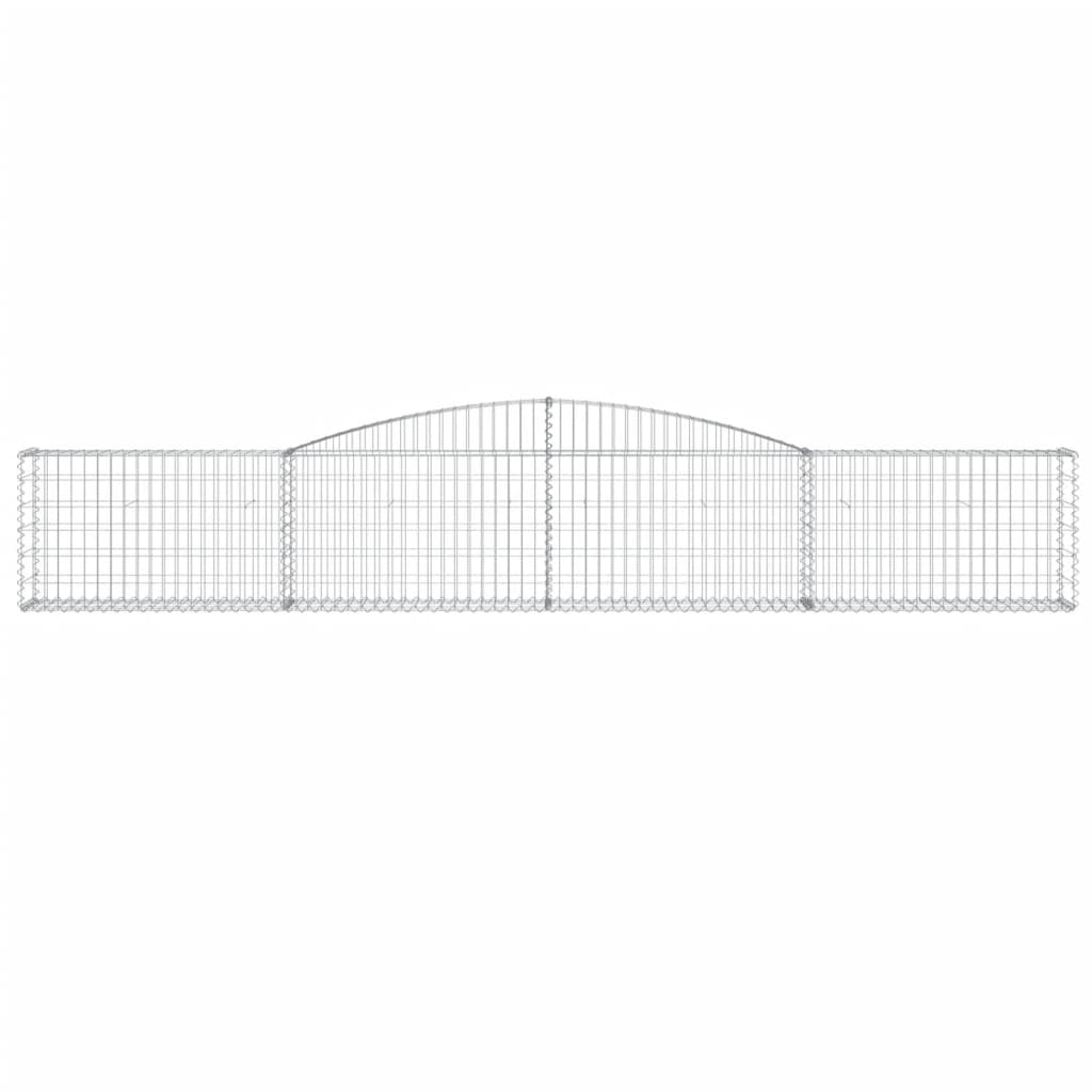 vidaXL Coșuri gabion arcuite 8 buc, 400x30x60/80 cm, fier galvanizat vidaXL Coșuri gabion arcuite 8 buc, 400x30x60/80 cm, fier galvanizat