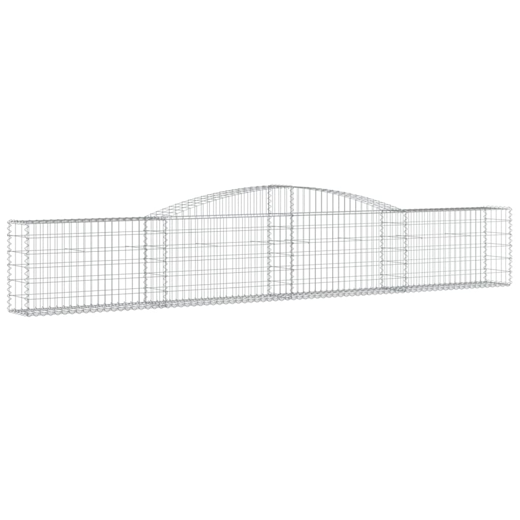 vidaXL Coșuri gabion arcuite 10 buc, 400x30x60/80 cm, fier galvanizat vidaXL Coșuri gabion arcuite 10 buc, 400x30x60/80 cm, fier galvanizat
