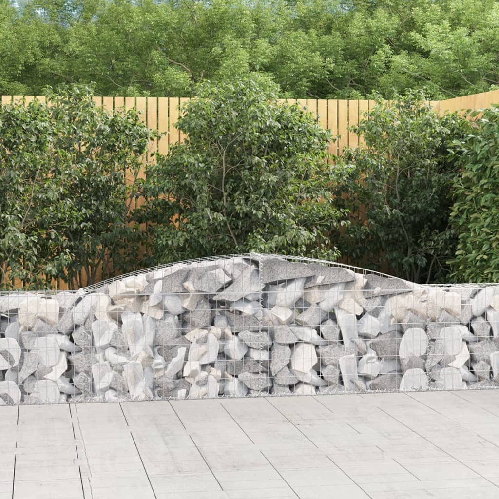 vidaXL Coșuri gabion arcuite 10 buc, 400x30x60/80 cm, fier galvanizat vidaXL Coșuri gabion arcuite 10 buc, 400x30x60/80 cm, fier galvanizat