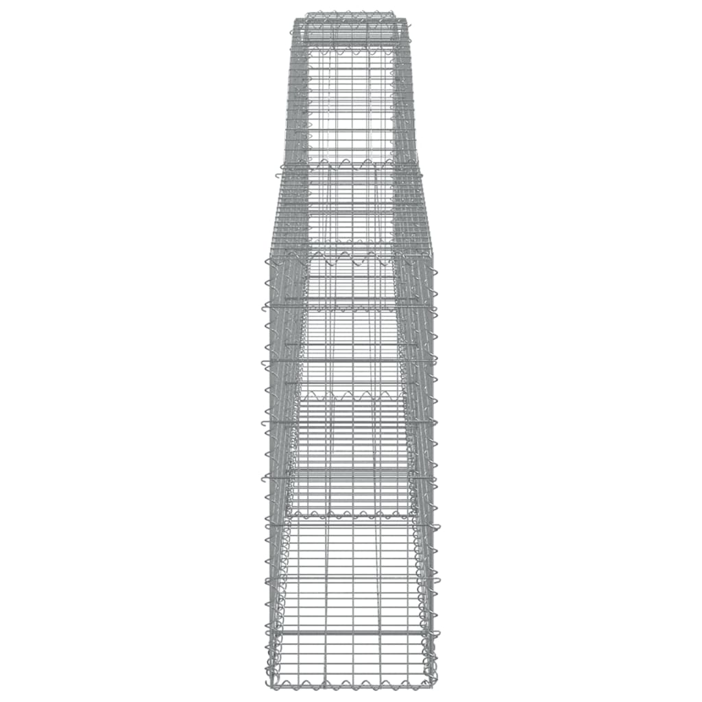 vidaXL Coșuri gabion arcuite 4 buc, 400x30x80/100 cm, fier galvanizat vidaXL Coșuri gabion arcuite 4 buc, 400x30x80/100 cm, fier galvanizat