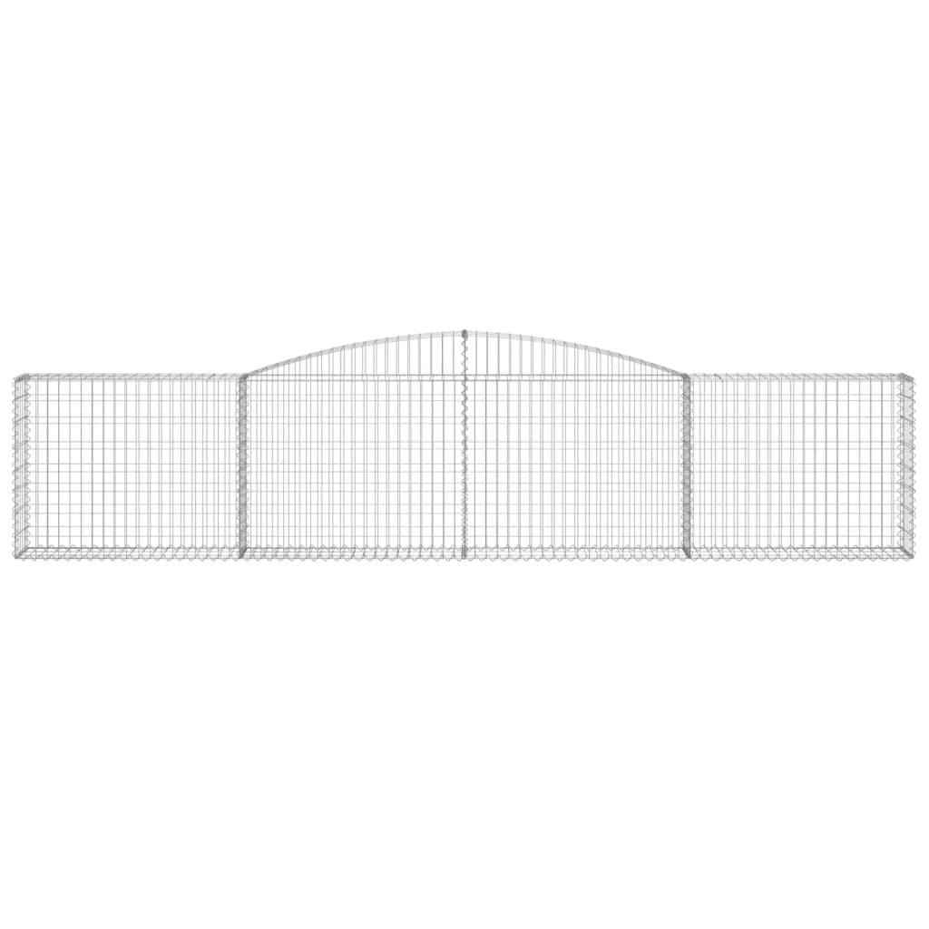 vidaXL Coșuri gabion arcuite 6 buc, 400x30x80/100 cm, fier galvanizat vidaXL Coșuri gabion arcuite 6 buc, 400x30x80/100 cm, fier galvanizat
