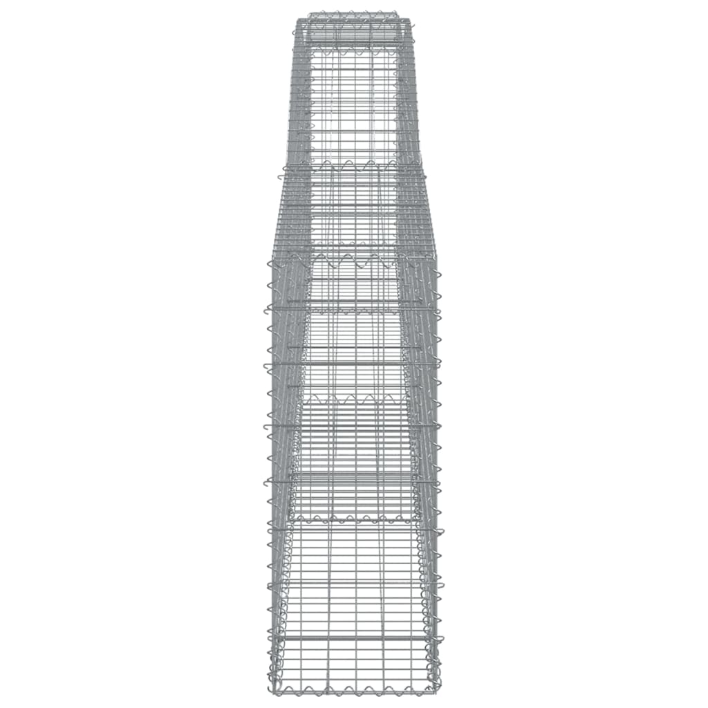 vidaXL Coșuri gabion arcuite 20 buc, 400x30x80/100 cm, fier galvanizat